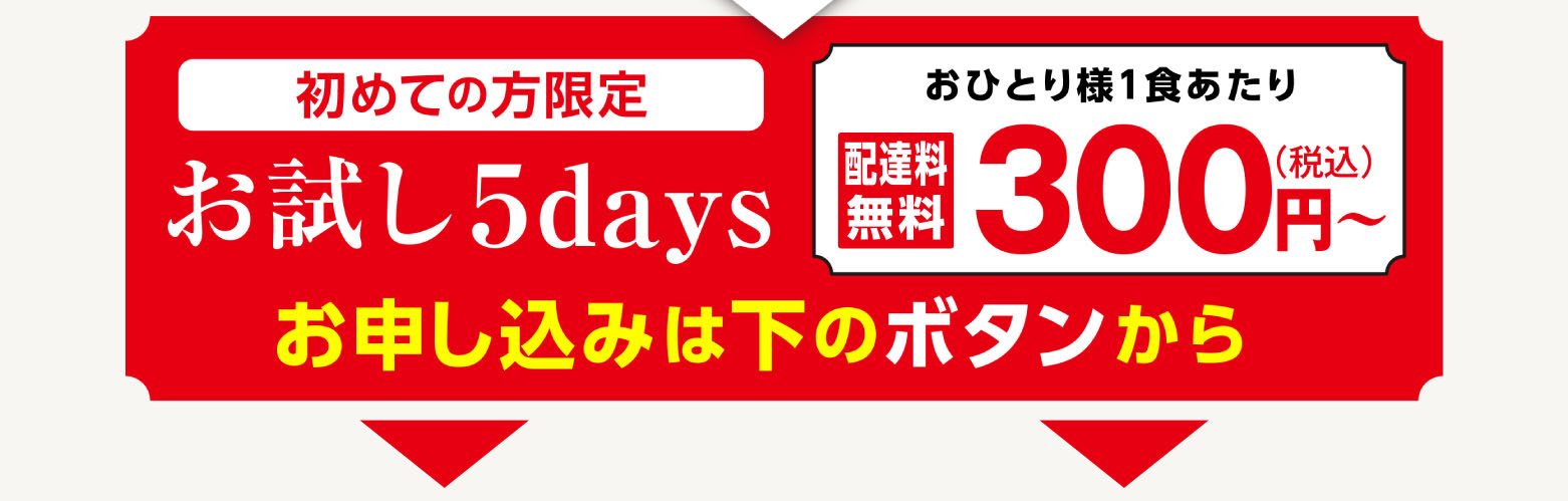 初めての方限定「お試し5days」お申し込みは下のボタンから